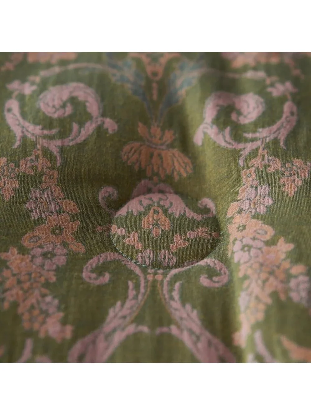 Vintage Olive Green Floral King Comforter Set - 3pcs Soft Breathable Bedding